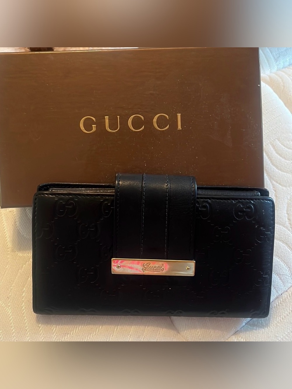 Gucci Black Embossed GG Leather Wallet - Picture 5 of 6